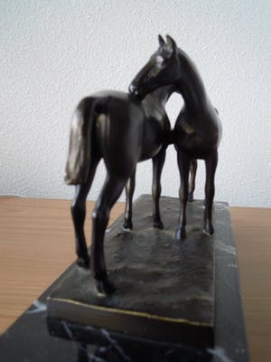 Brons (Onbekend) - Bronzen beeld 2 paarden naar P.J.Mene kopen? Bied vanaf 45!