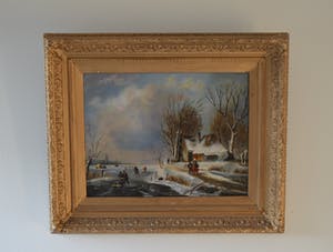Hans Habraken - Wintergezicht - olieverf - 1984 kopen? Bied vanaf 300!