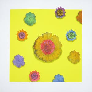 Arjan van Arendonk - Zeefdruk, Floating Flowers II kopen? Bied vanaf 20!