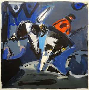 Piet Warffemius - Abstracte compositie verkocht voor € 1!