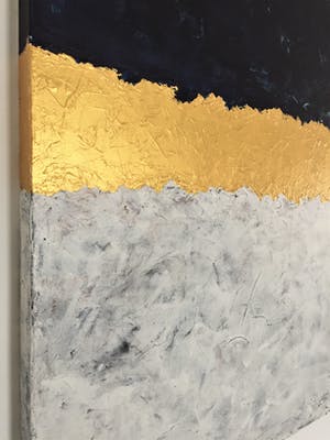 John Foppen - Symphony in D. Blue + Wh. + Gold........# K 05. XL . GROOT. kopen? Bied vanaf 189!