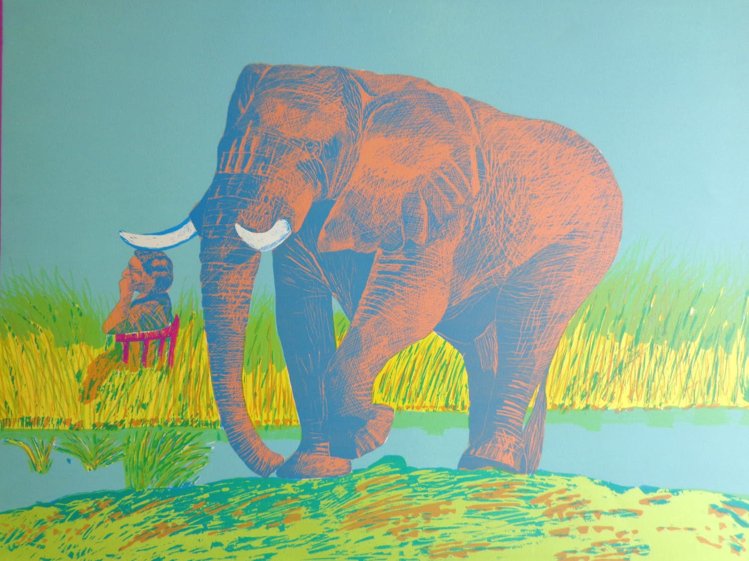 Antonio Segui - ELEPHANT / KLERULITHO / 547x0cm / SIG / 1973 / PRENT190 kopen? Bied vanaf 25!