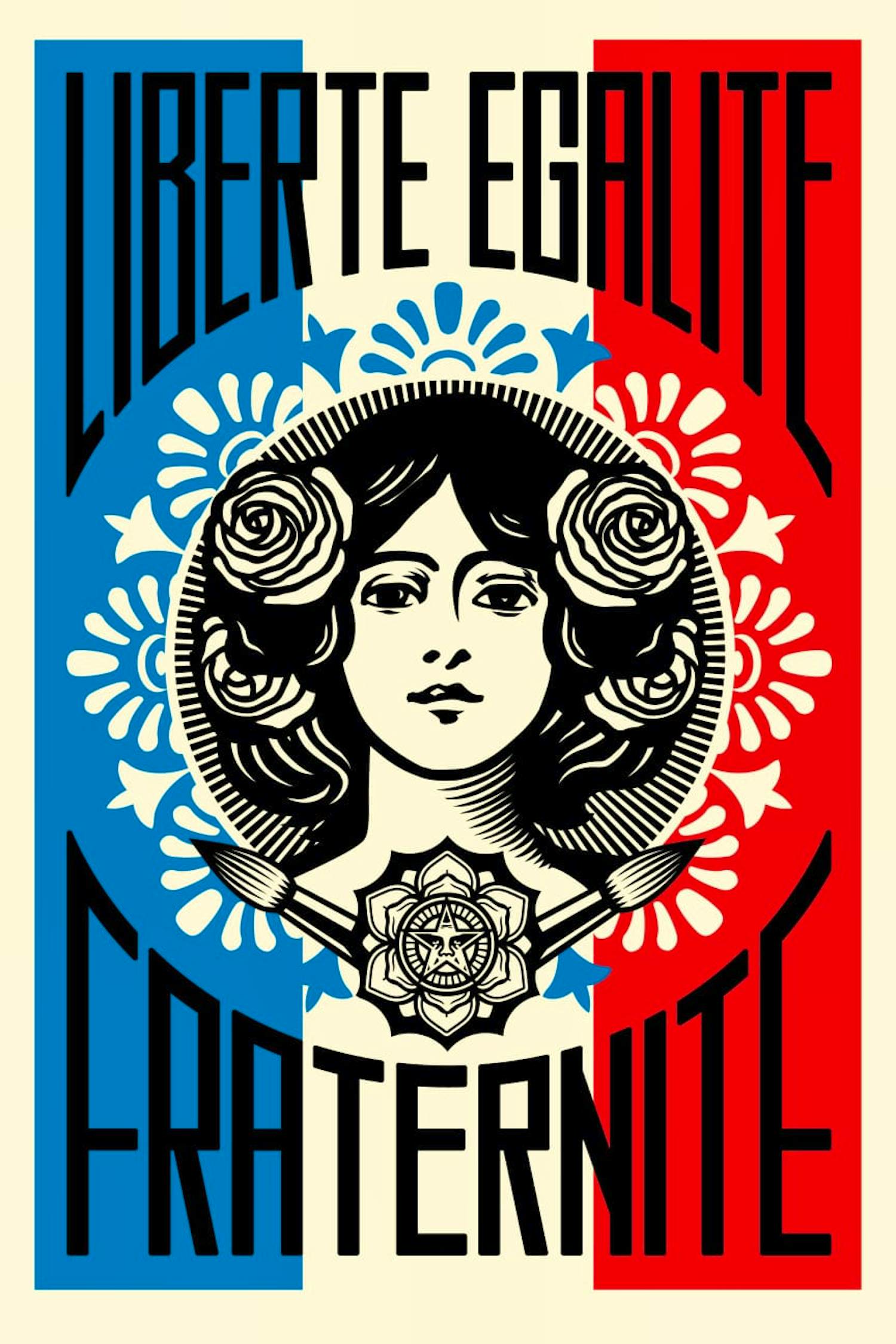 Shepard Fairey - LIBERTÉ EGALITÉ FRATERNITÉ Signed Lithograph kopen? Bied vanaf 20!