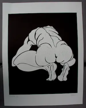 Auk de Boer - Linosnede - 1985 kopen? Bied vanaf 59!