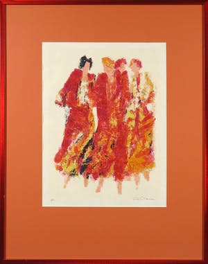 Wil Willemsen - Zeefdruk, Zonder titel - Ingelijst kopen? Bied vanaf 35!