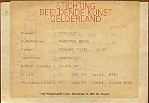 Maarten Beks - "Zonder Titel 7/25" kopen? Bied vanaf 45!