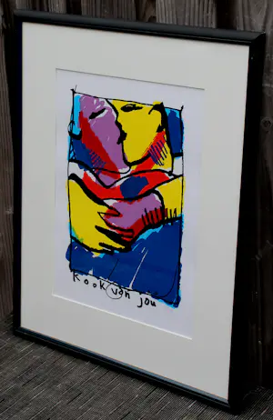 Herman Brood - Ingelijste zeefdruk: Kook van jou (laatste exemplaar!) kopen? Bied vanaf 750!