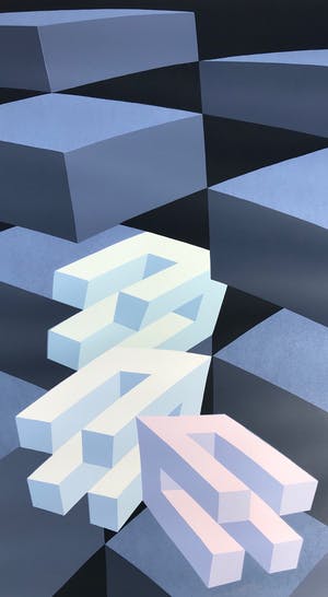 Hans Klaui - Geometrische zeefdruk - 1986 - 19/26 kopen? Bied vanaf 1!