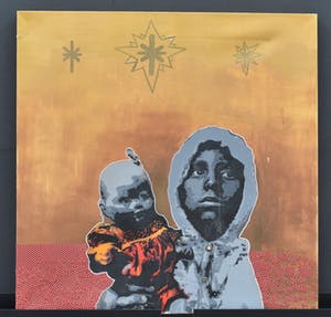 Niet of onleesbaar gesigneerd - Portret moeder en kind kopen? Bied vanaf 1!