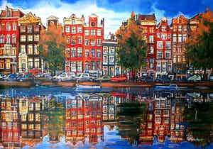 Elena Polyakova - Een gracht in Amsterdam verkocht voor € 65!