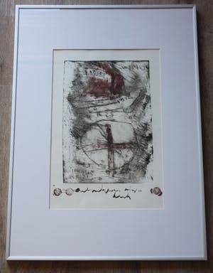 Anton Heyboer - Ets: boot en kruis - 1983 kopen? Bied vanaf 155!