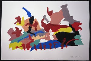 Henri Plaat - Gouache op papier, Zonder titel (Groot) kopen? Bied vanaf 1!