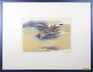 Francis Mean - Kleurenets, Abstract landschap - Ingelijst kopen? Bied vanaf 40!