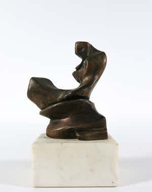 Jean Houben - Abstract bronzen figuur verkocht voor € 400!