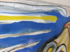 Lucebert - grote gemengde techniek op papier, handgesigneerd en ingelijst kopen? Bied vanaf 1500!