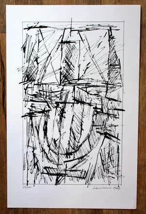 Jan Schoonhoven - litho: Formatie - 1987 verkocht voor € 320!