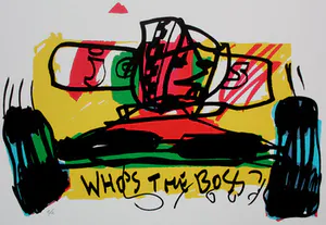 Herman Brood - Zeefdruk - "Who's the boss" (Formule 1, Jos Verstappen) kopen? Bied vanaf 425!