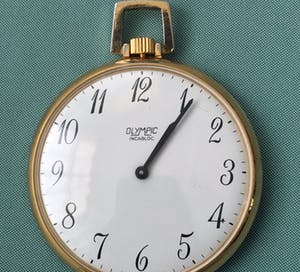 14K Goud - verguld onedel zakhorloge merk Olympic kopen? Bied vanaf 75!