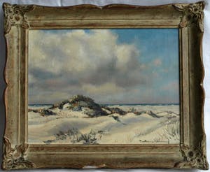 Martin van Waning - Olieverf op paneel , “Schiermonnikoog” – in originele lijst – ca 1950 kopen? Bied vanaf 250!