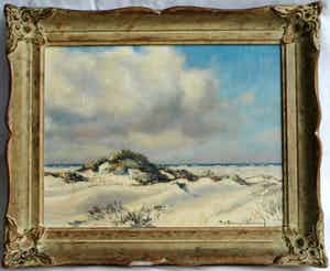 Martin van Waning - Olieverf op paneel , “Schiermonnikoog” – in originele lijst – ca 1950 verkocht voor € 250!