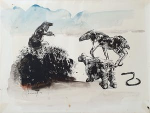 Louis Vorkink - Gemengde techniek kopen? Bied vanaf 45!