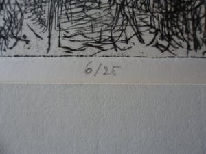 Piet Hein Zijl - Ets. Titel, "Interieur". kopen? Bied vanaf 20!