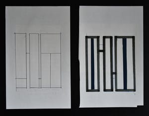 Siep van den Berg - # SET VAN TWEE CONSTRUCTIVISTISCHE TEKENINGEN/COLLAGE # 1980, zeer goed kopen? Bied vanaf 48!