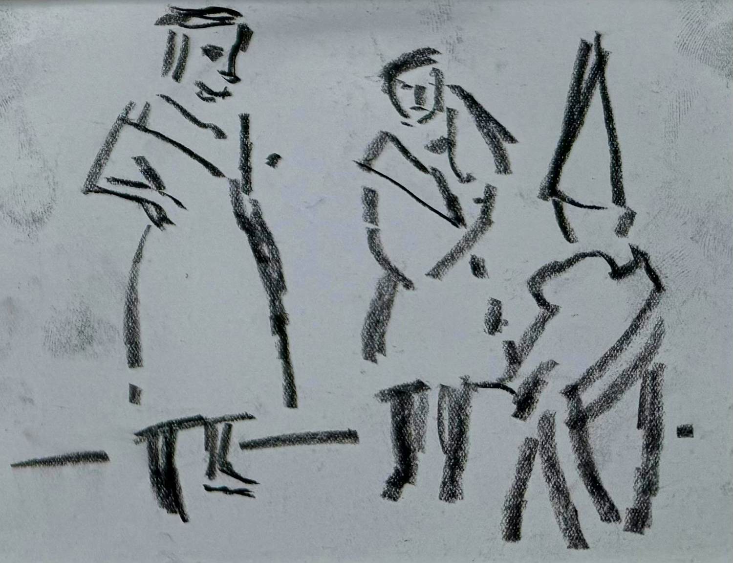 Kees Maks - Houtskooltekening | 'Amsterdamse hartjes' | ca. 1910 kaufen? Bieten Sie von 500!