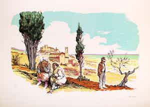 Alberto Fremura - Handgesigneerde lithografie: Landschap verkocht voor € 39!