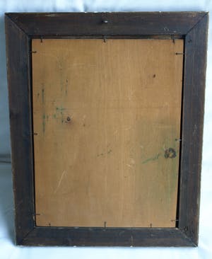 Niet of onleesbaar gesigneerd - Olieverf op paneel , Landschap met vrouw – ingelijst - oud kopen? Bied vanaf 1!