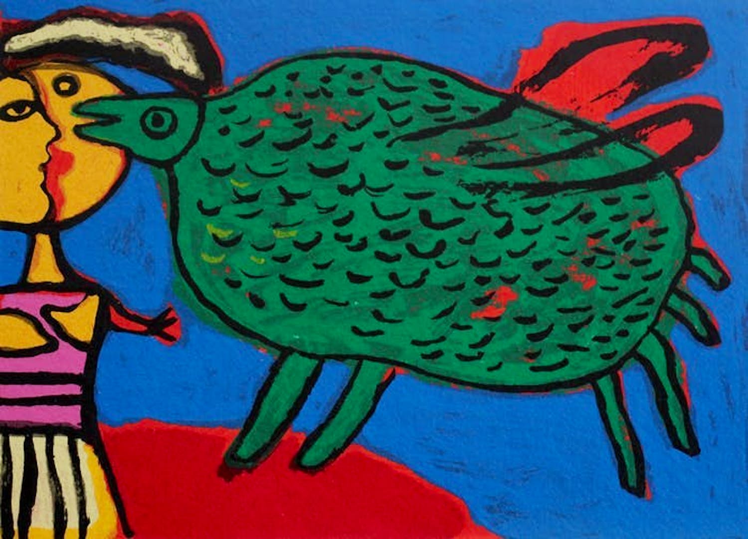 Corneille - ingelijste litho - 1990 verkocht voor € 250!