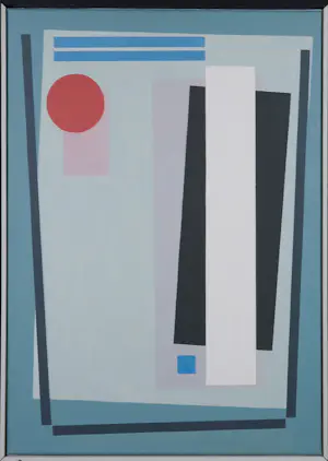 AcheterEefje Bettman - Acryl op doek, Abstract-geometrische voorstelling - Ingelijst? Enchérissez de 50!