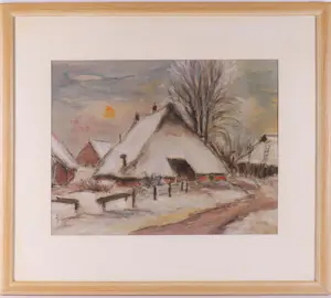 AcheterWilly Schreuder - Winterlandschap met Drentse Boerderij? Enchérissez de 220!
