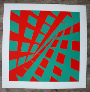 Peter Struycken - zeefdruk: geometrisch abstract (1966) kopen? Bied vanaf 250!