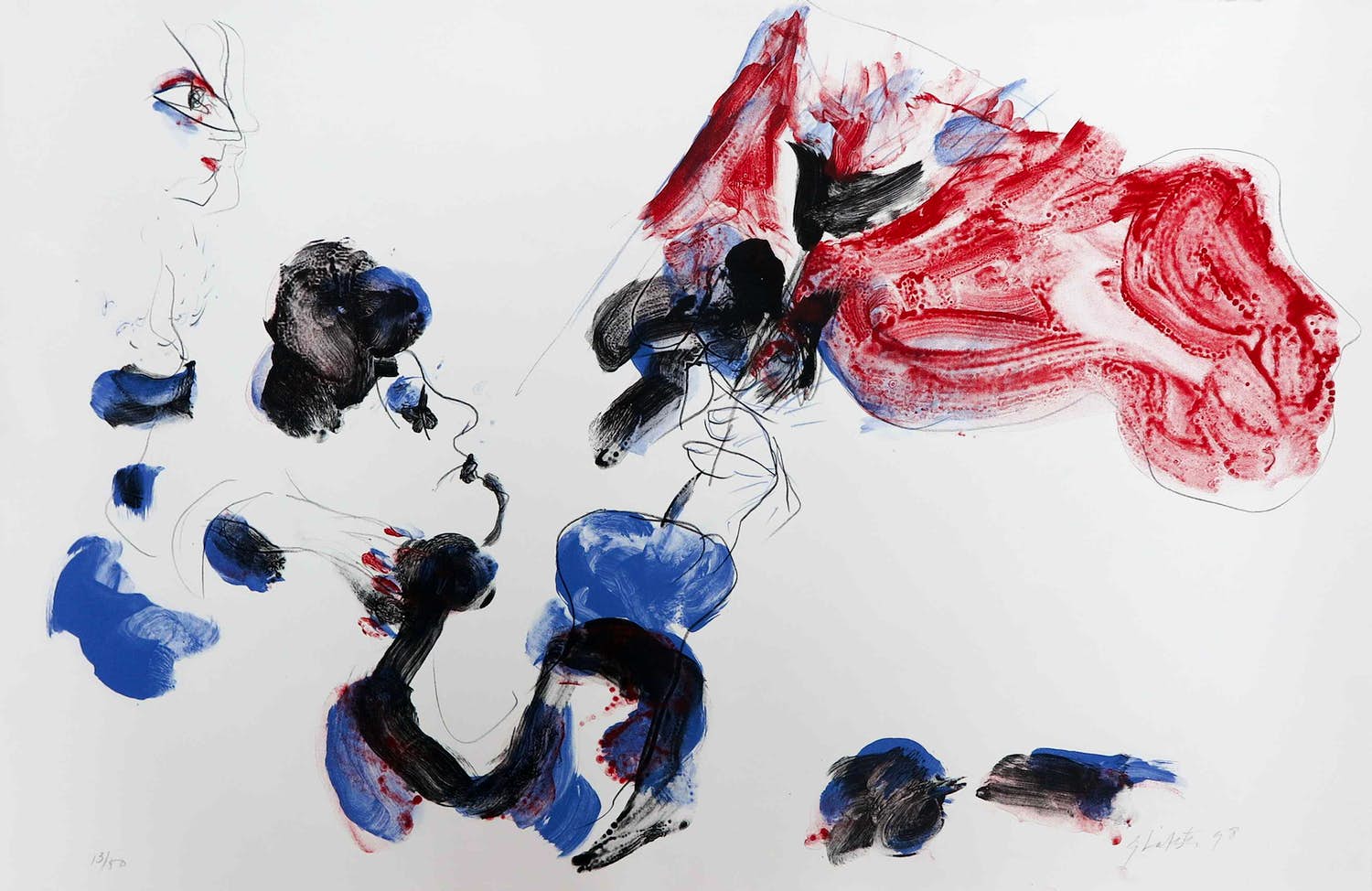 Ger Lataster - Litho, Zonder titel (Zeer Groot) kopen? Bied vanaf 70!