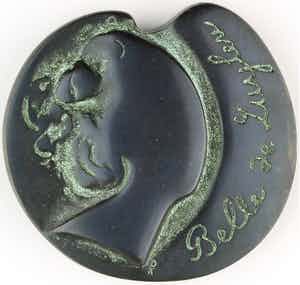 Paulus Reinhard - Bronzen penning: Belle van Zuylen, 1993 verkocht voor € 75!