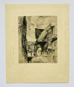 Adriaan van 't Hoff - Lot van 3 - Toren van Arnhem - 1x litho 2x ets kopen? Bied vanaf 20!
