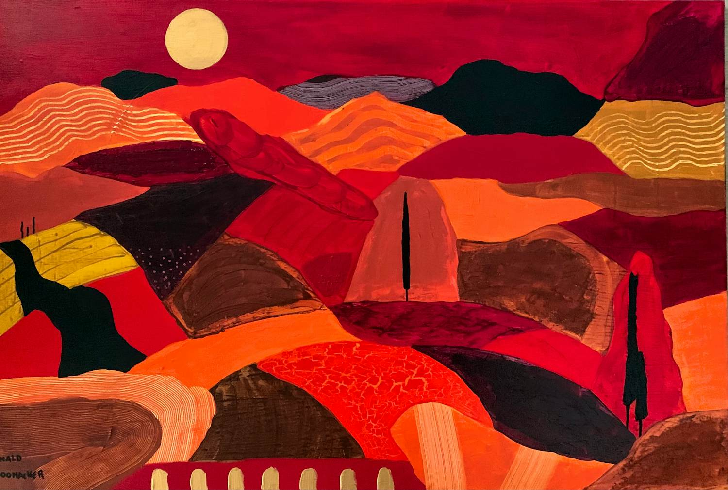 Ronald Boonacker - Italiaans landschap I (GROOT) kopen? Bied vanaf 495!