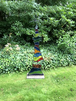 Jan Leenknegt - Kleurrijke Toren - Glas in Metaal kopen? Bied vanaf 65!