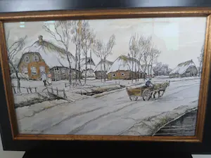 Jos van Dijk - Winterlandschap kopen? Bied vanaf 150!