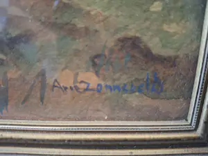 Arie Zonneveld - zonder titel - twee berken in het veen/heide kopen? Bied vanaf 75!