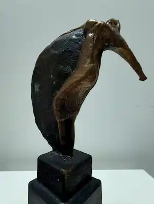 Ruurd Hallema - bronzen sculptuur | 'vrouwfiguur' | bronzen sokkel verkauft für € 250!
