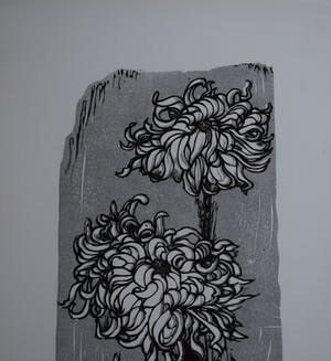 Hans van Dokkum - Vaas met Chrysanten - grijs kopen? Bied vanaf 75!