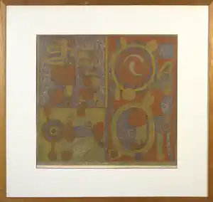Pierre Courtin - Litho, Zonder titel - Ingelijst vendu pour 40€ !