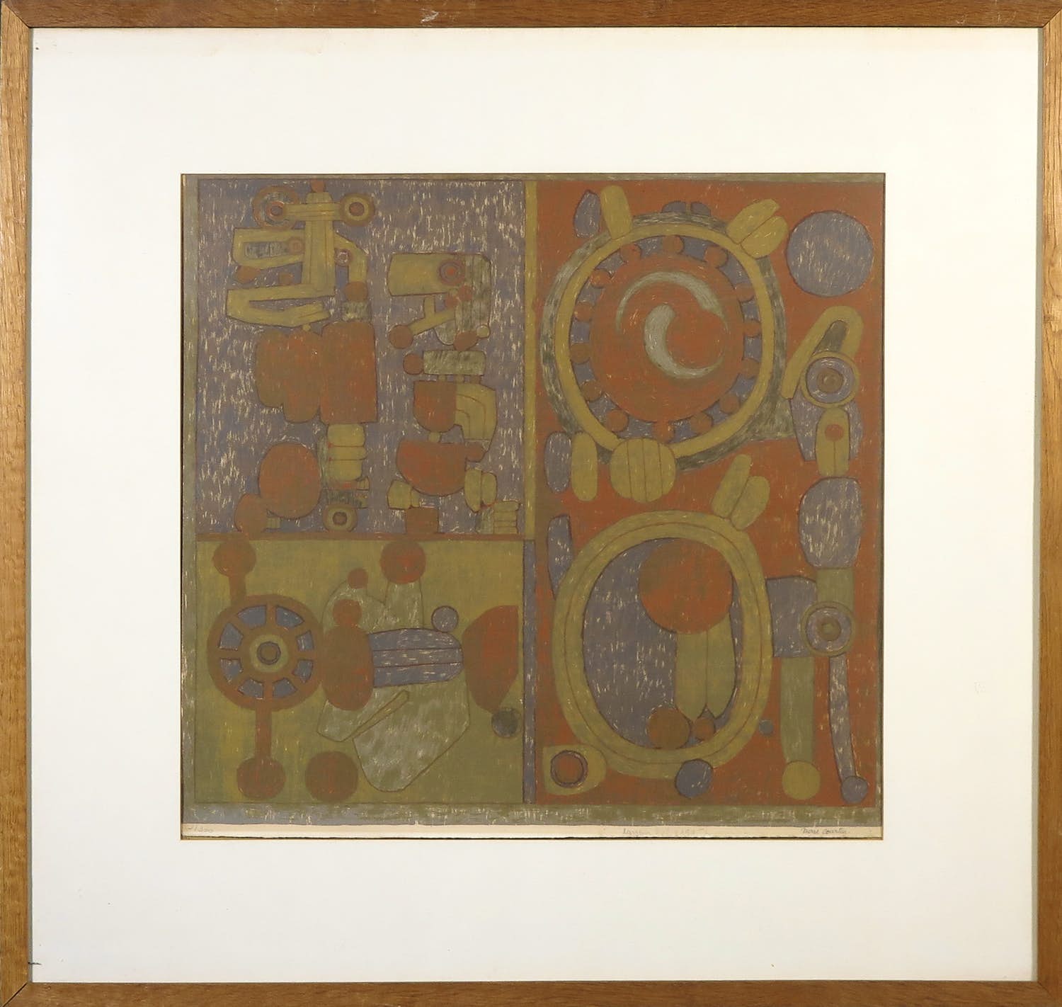 Pierre Courtin - Litho, Zonder titel - Ingelijst verkocht voor € 50!