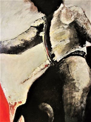 Jola Kamperman - Groot & Expressionistisch olieverf "De Stierenvechter / Toreador" kopen? Bied vanaf 20!