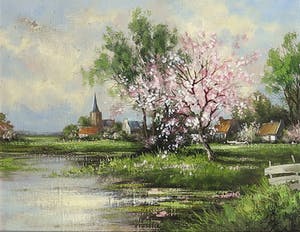 Toon Wildeboer - Olieverf op doek, Landschap - Ingelijst kopen? Bied vanaf 40!