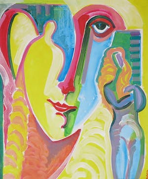 Joe Wols - Acryl op papier, Angel at the westside window kopen? Bied vanaf 1!