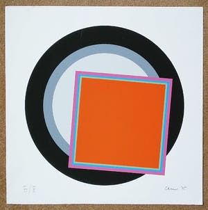 Eugenio Carmi - Geometrisch abstract, zeefdruk kopen? Bied vanaf 95!