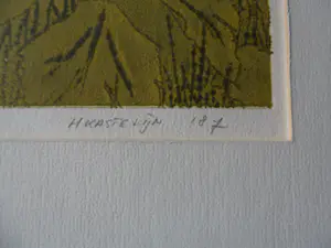 Henk Kastelijn - Ets, Titel, Heuveltop. kopen? Bied vanaf 40!